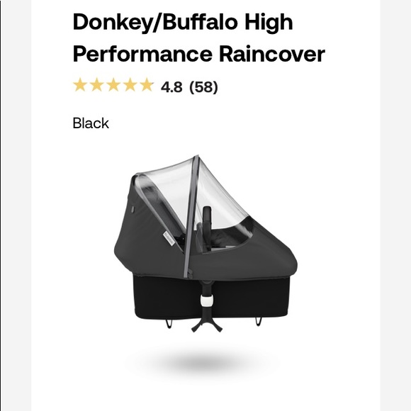 Bugaboo Donkey & Bugaboo Buffalo High Performance Rain Cover, Black, NWT - Picture 15 of 15